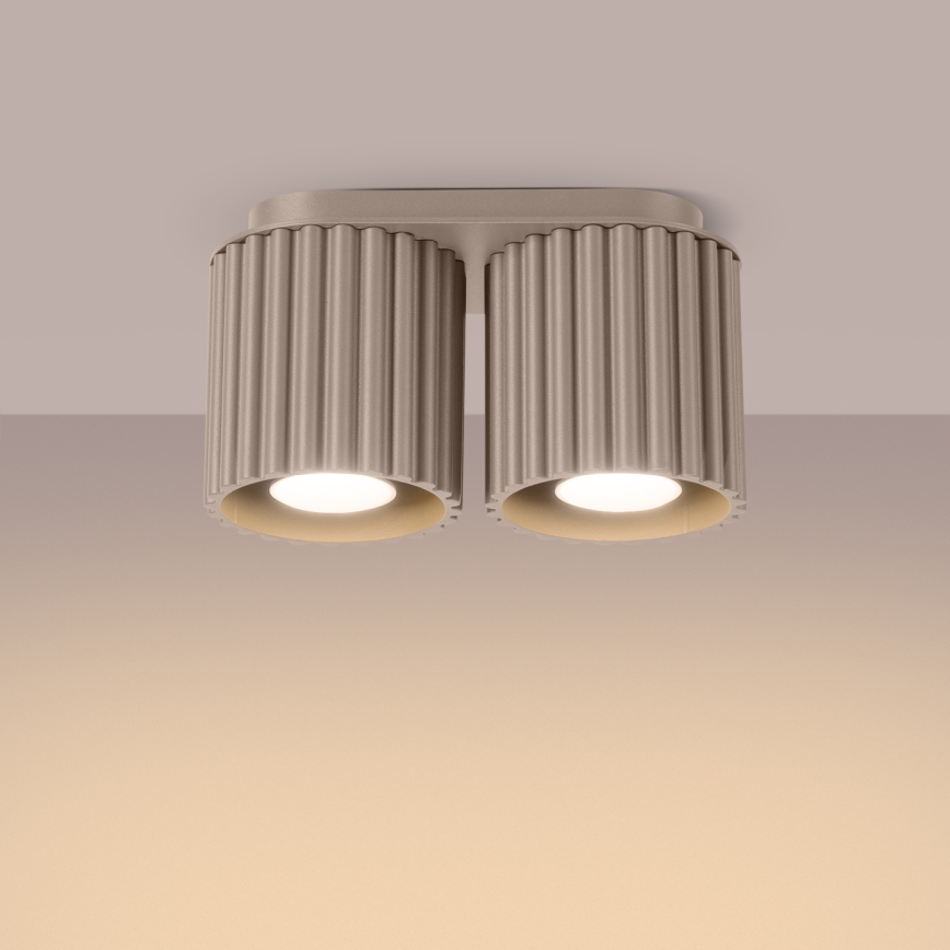 Spottvalgusti AURA 2xGU10/10W/230V taupe