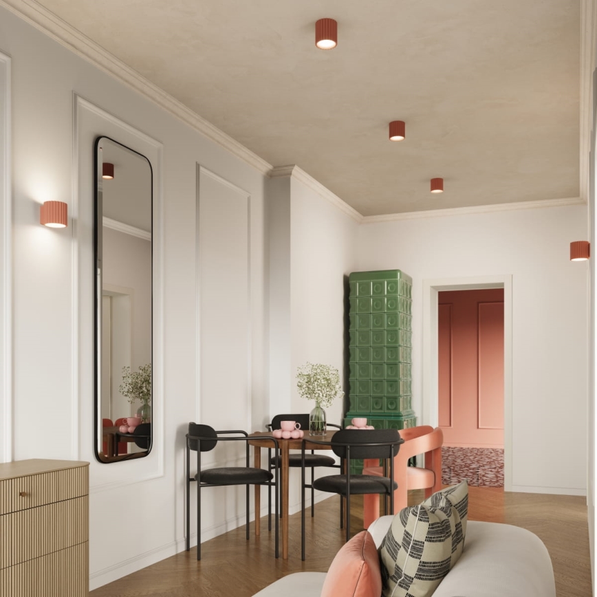 Suunavalgusti AURA 1xGU10/10W/230V 10 cm roosa