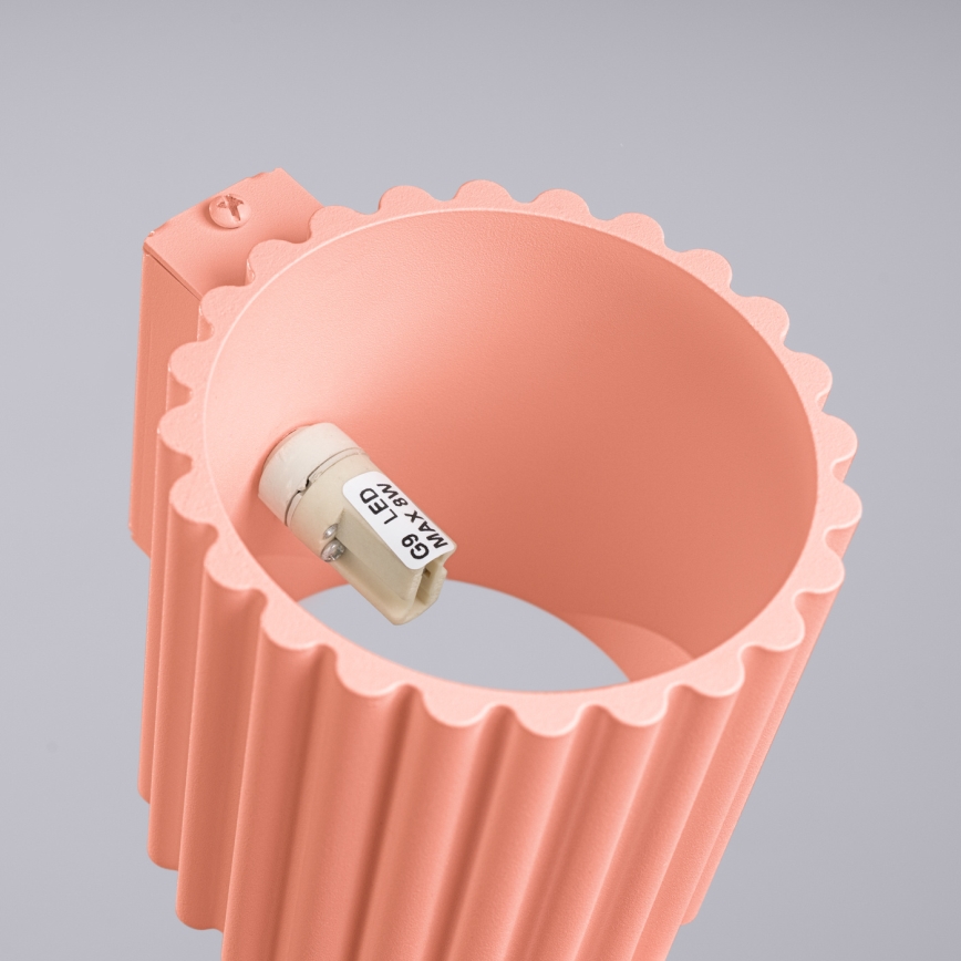 Seinavalgusti AURA 1xG9/10W/230V roosa