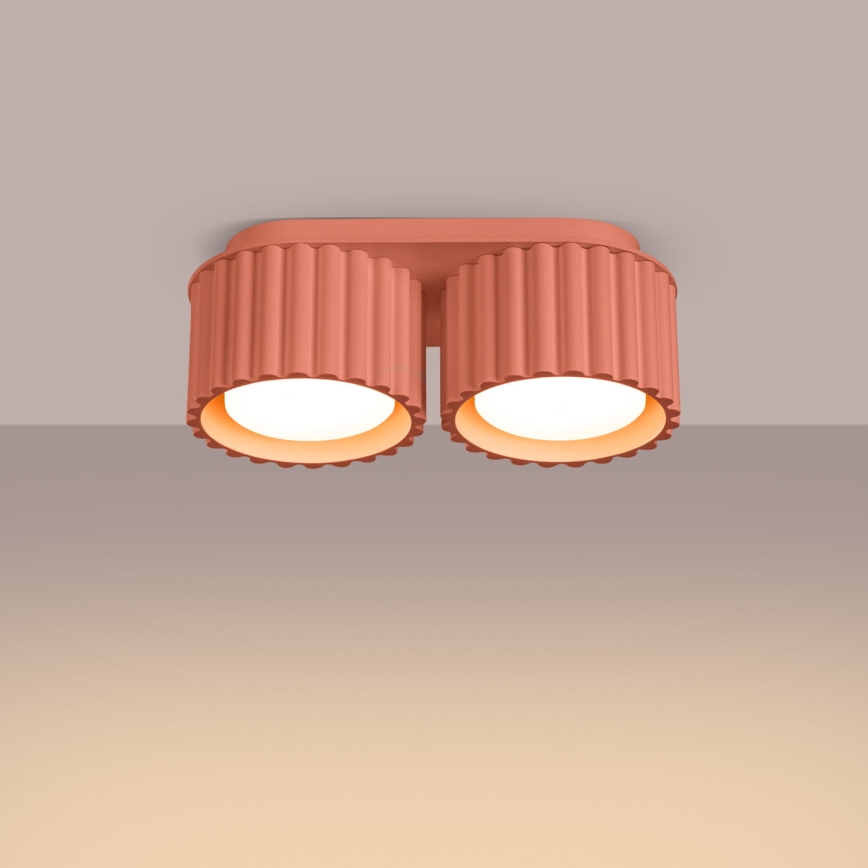 Punktvalgusti AURA 2xGX53/10W/230V roosa