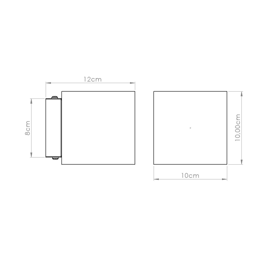 Seinavalgusti QUAD 1xG9/8W/230V betoon/roheline