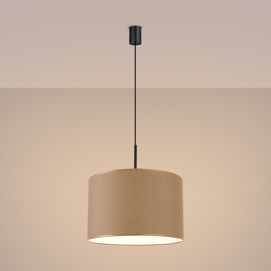 Rippvalgusti kaabliga NEVIA 1xE27/15W/230V, läbimõõt 40 cm, taupe