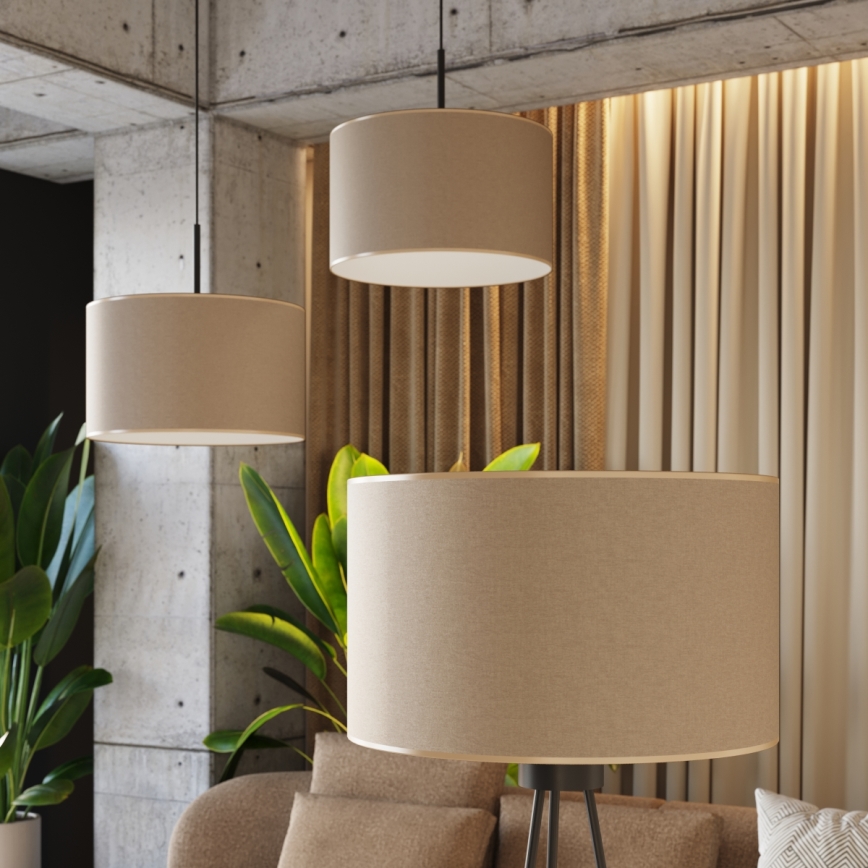 Rippvalgusti kaabliga NEVIA 1xE27/15W/230V, läbimõõt 40 cm, taupe