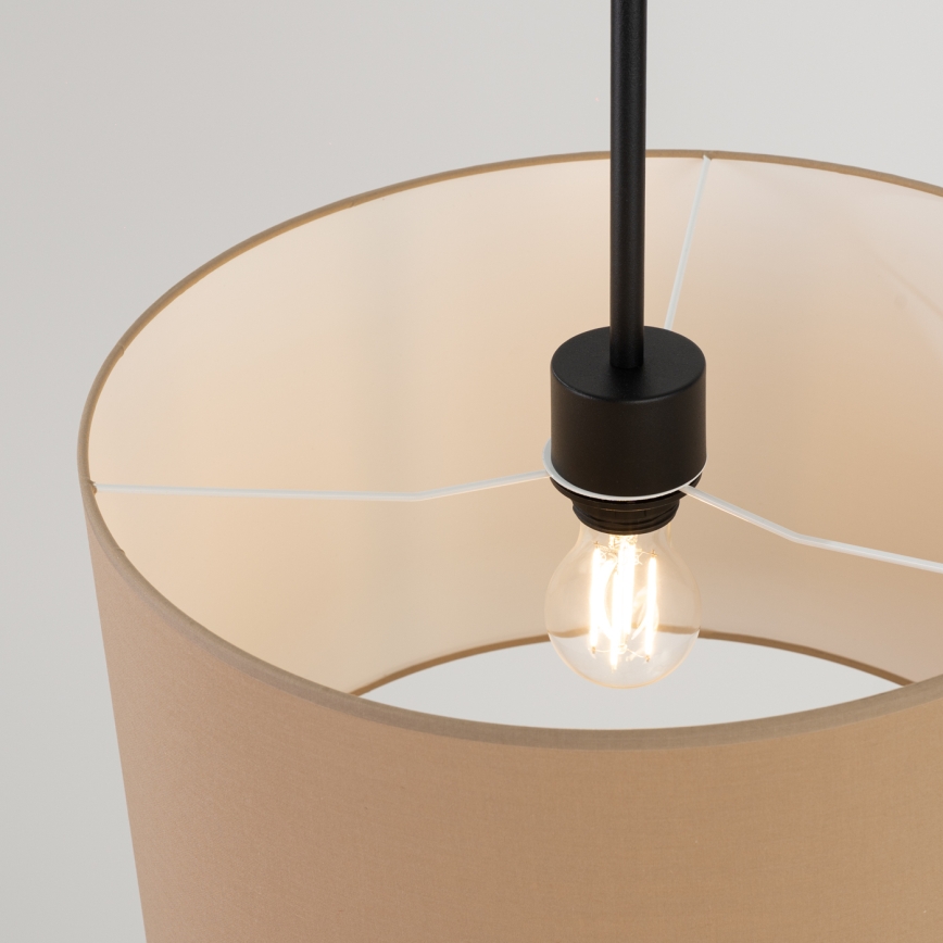 Rippvalgusti kaabliga NEVIA 1xE27/15W/230V, läbimõõt 40 cm, taupe