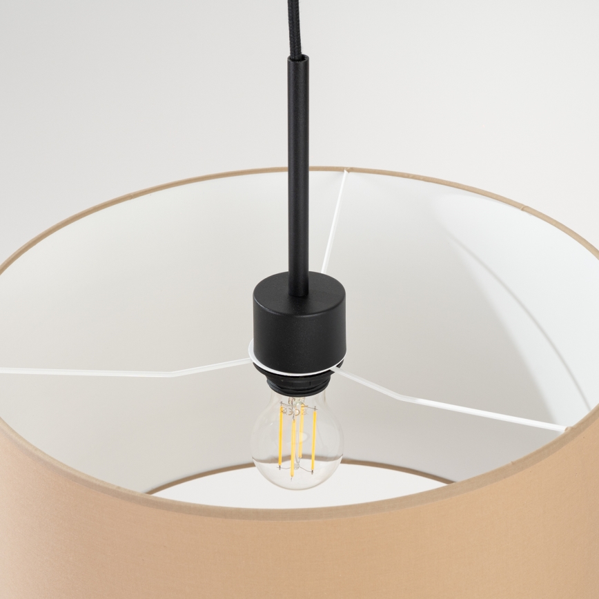 Rippvalgusti kaabliga NEVIA 1xE27/15W/230V, läbimõõt 40 cm, taupe