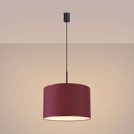 NEVIA ripatslühter kaablil 1xE27/15W/230V, läbimõõt 40 cm, punane