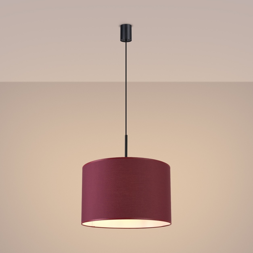 NEVIA ripatslühter kaablil 1xE27/15W/230V, läbimõõt 40 cm, punane