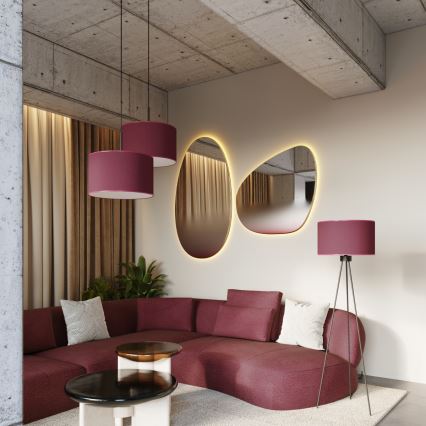 NEVIA ripatslühter kaablil 1xE27/15W/230V, läbimõõt 40 cm, punane
