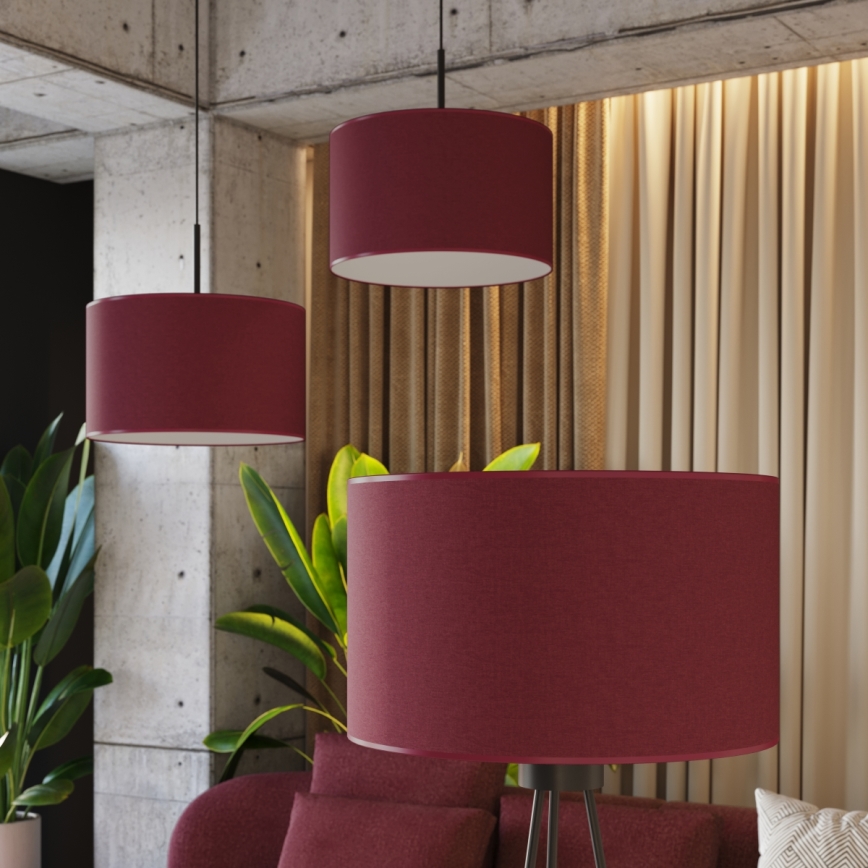 NEVIA ripatslühter kaablil 1xE27/15W/230V, läbimõõt 40 cm, punane