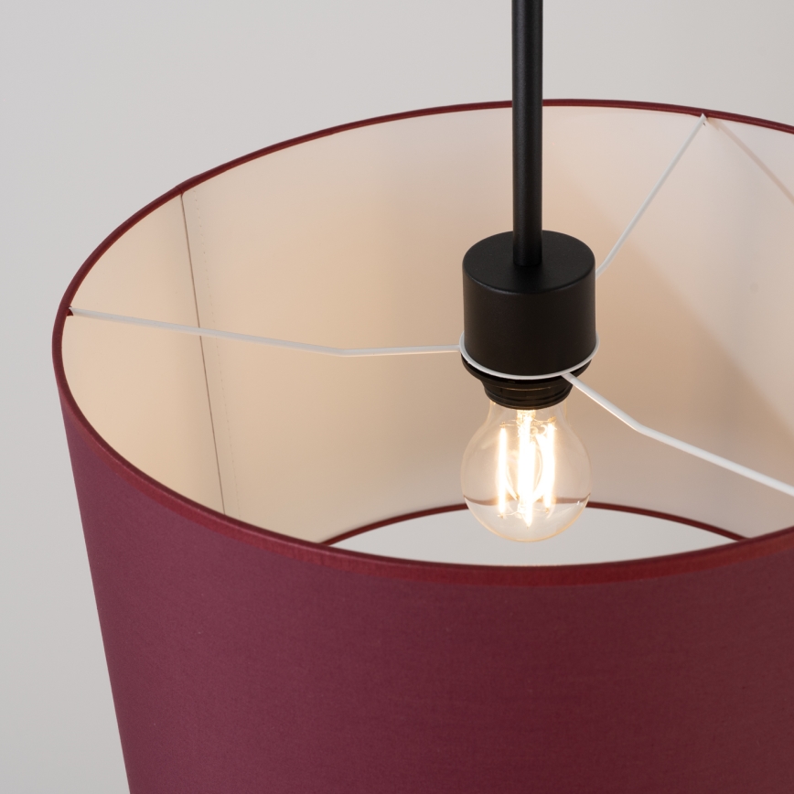 NEVIA ripatslühter kaablil 1xE27/15W/230V, läbimõõt 40 cm, punane