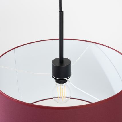 NEVIA ripatslühter kaablil 1xE27/15W/230V, läbimõõt 40 cm, punane