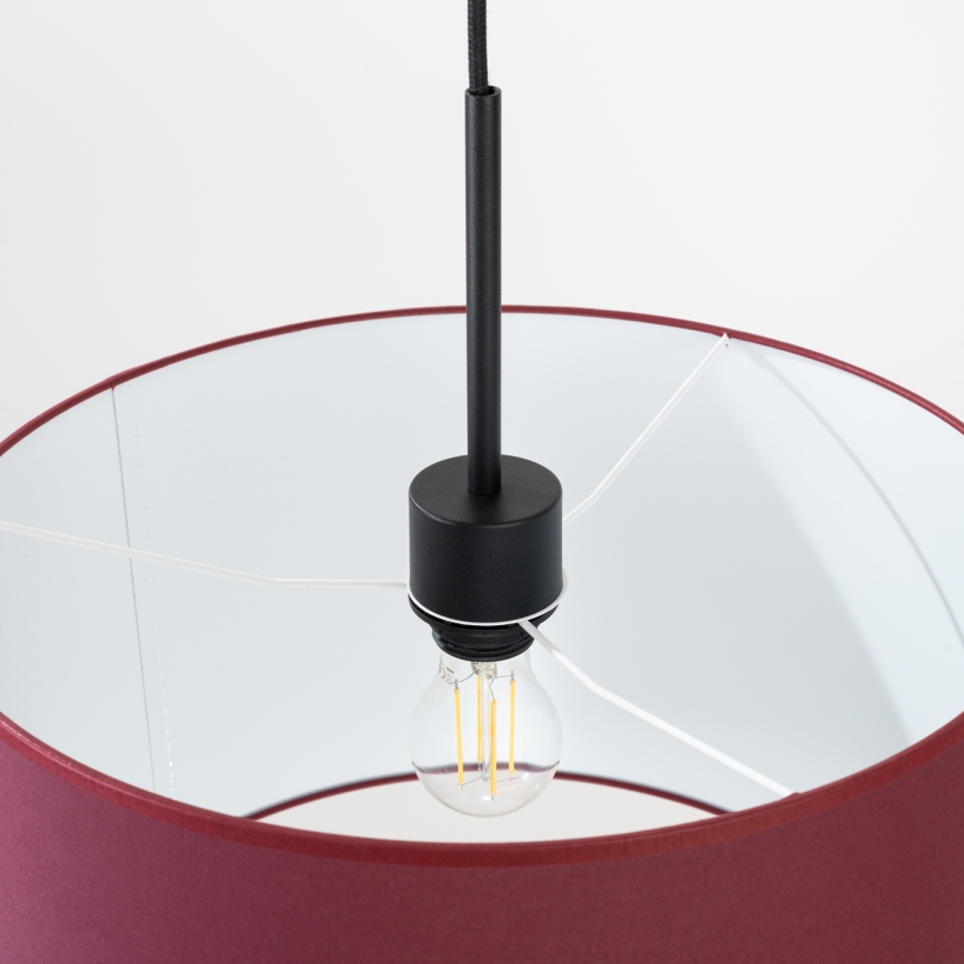 NEVIA ripatslühter kaablil 1xE27/15W/230V, läbimõõt 40 cm, punane