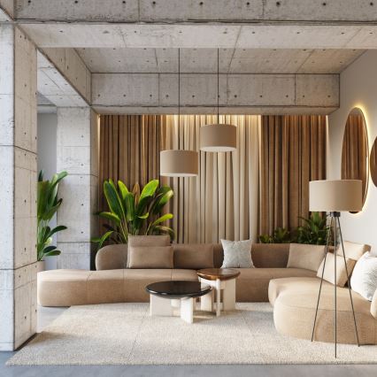 Põrandalamp NEVIA 1xE27/15W/230V taupe