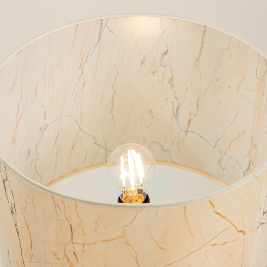 Põrandalamp NEVIA 1xE27/15W/230V beež/marmorikujundus