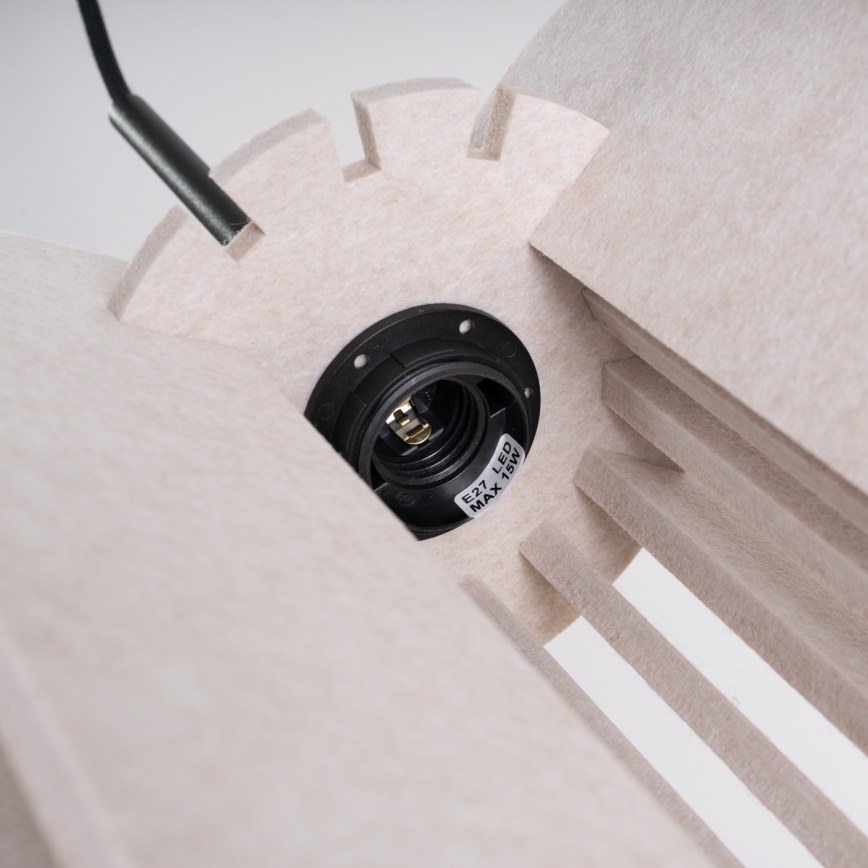 Rippvalgusti kaabliga MULA 1xE27/15W/230V, läbimõõt 27 cm, kreemjas