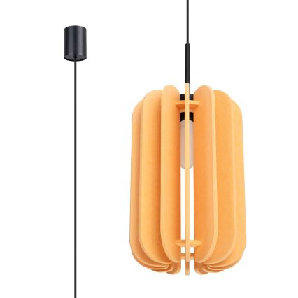 Rippvalgusti MULA kaabliga 1xE27/15W/230V Ø 27 cm kollane