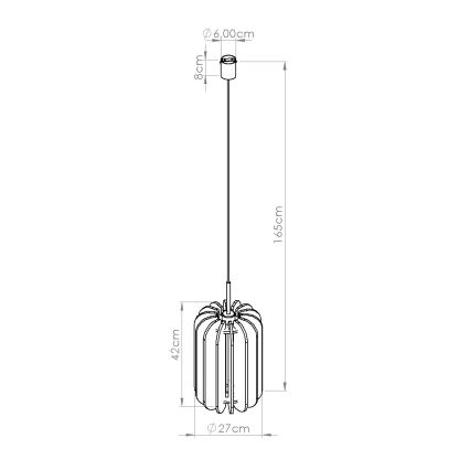Pendelvalgusti kaablil MULA 1xE27/15W/230V läb. 27 cm sinine