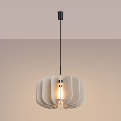 Kaabliga riputatav rippvalgusti MULA 1xE27/15W/230V Ø 45 cm kreemjas