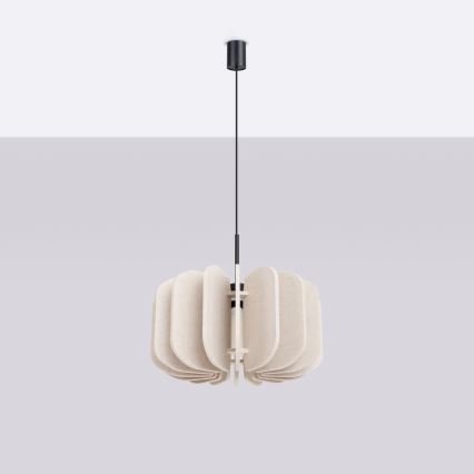 Kaabliga riputatav rippvalgusti MULA 1xE27/15W/230V Ø 45 cm kreemjas