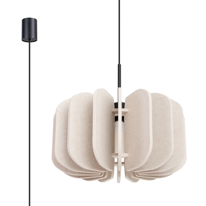 Kaabliga riputatav rippvalgusti MULA 1xE27/15W/230V Ø 45 cm kreemjas