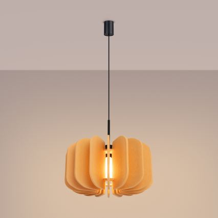Rippvalgusti kaabliga MULA 1xE27/15W/230V, läbimõõt 45 cm, kollane