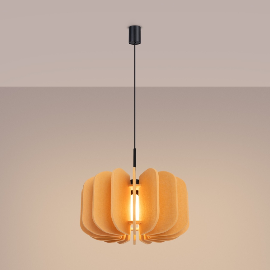 Rippvalgusti kaabliga MULA 1xE27/15W/230V, läbimõõt 45 cm, kollane