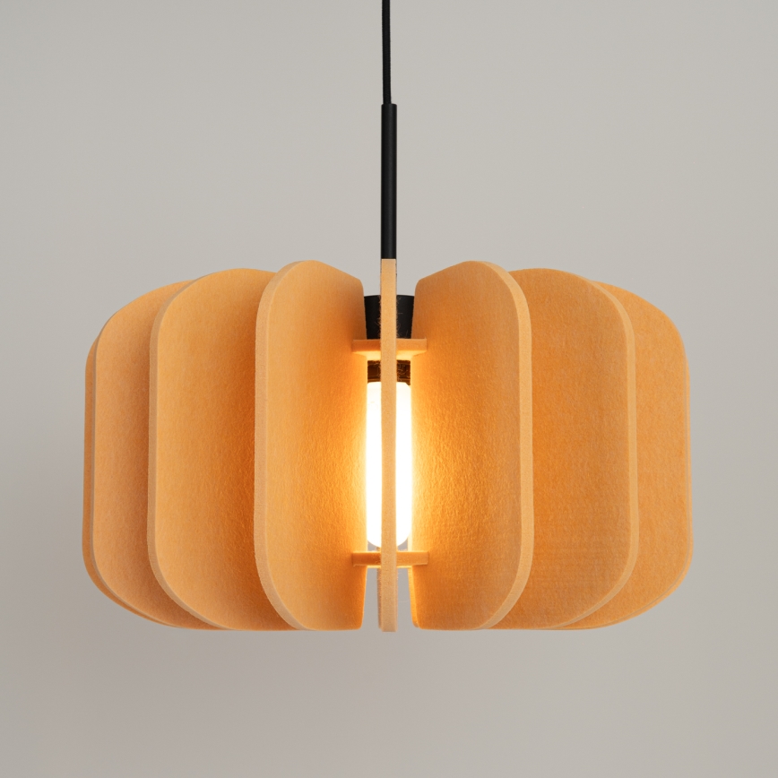 Rippvalgusti kaabliga MULA 1xE27/15W/230V, läbimõõt 45 cm, kollane