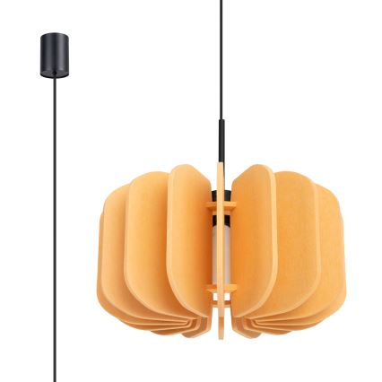 Rippvalgusti kaabliga MULA 1xE27/15W/230V, läbimõõt 45 cm, kollane