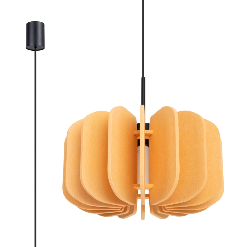 Rippvalgusti kaabliga MULA 1xE27/15W/230V, läbimõõt 45 cm, kollane