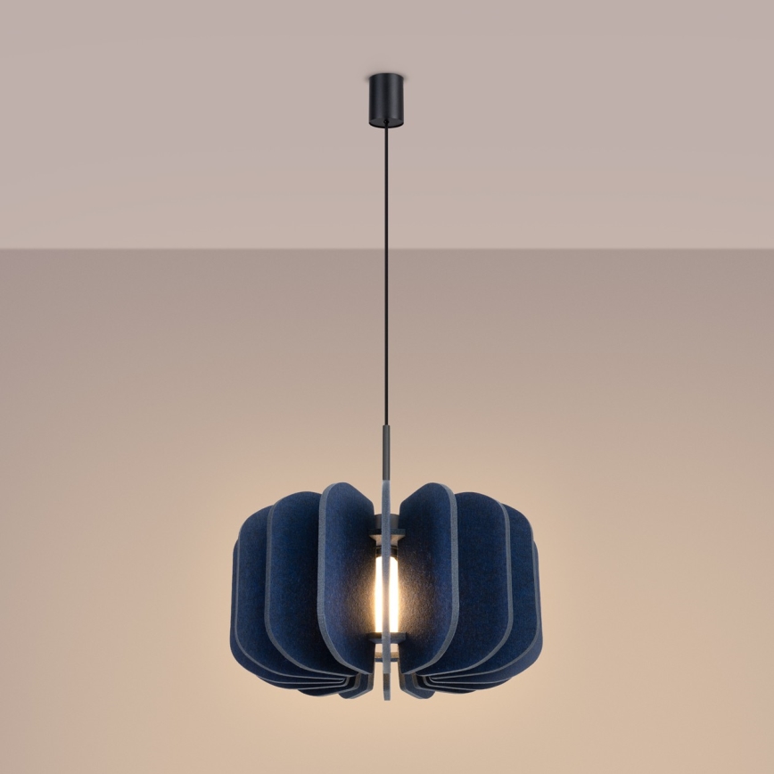 Ripplamp MULA kaablil 1xE27/15W/230V, läbimõõt 45 cm, sinine