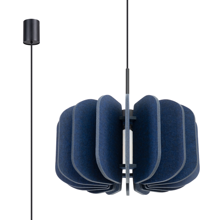 Ripplamp MULA kaablil 1xE27/15W/230V, läbimõõt 45 cm, sinine
