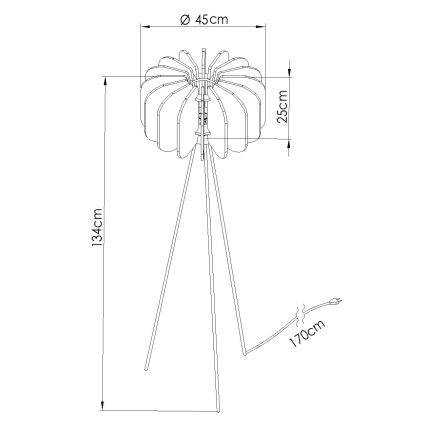 Põrandalamp MULA 1xE27/15W/230V sinine