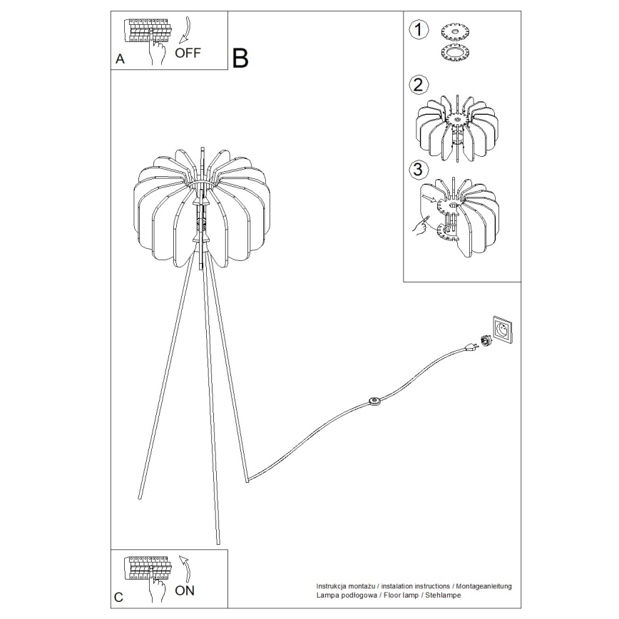 Põrandalamp MULA 1xE27/15W/230V sinine