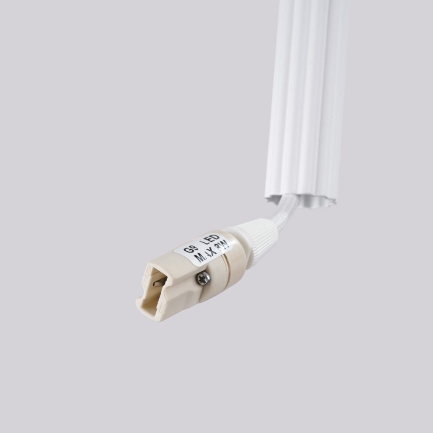 Ripatsvalgusti ARCHE kaabliga 2xG9/8W/230V valge