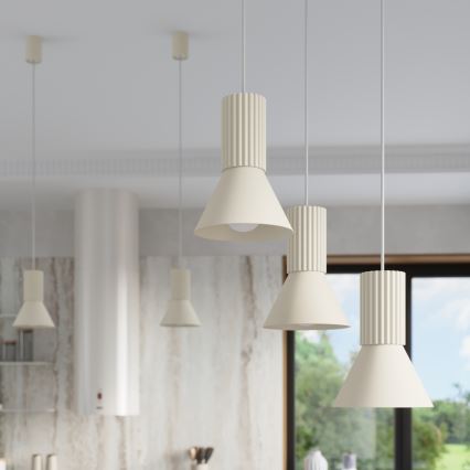 Kaabliga rippvalgusti ESTRIA 3xE14/10W/230V, läbimõõt 30 cm, kreemjas