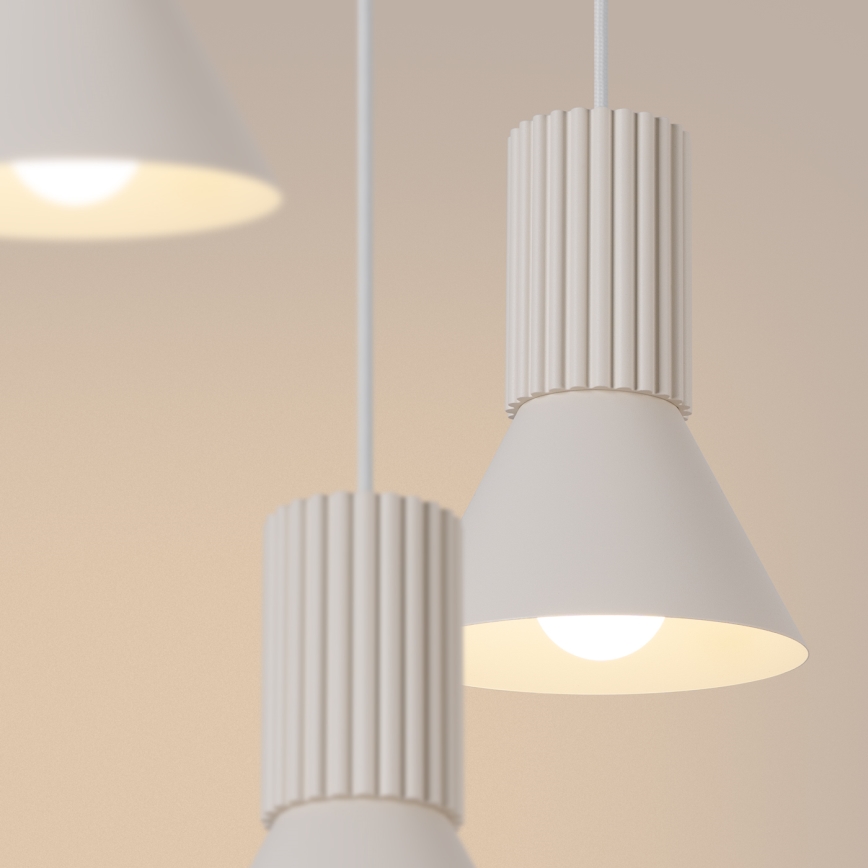 Kaabliga rippvalgusti ESTRIA 3xE14/10W/230V, läbimõõt 30 cm, kreemjas