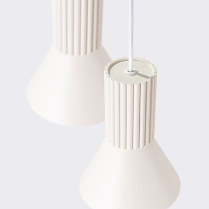 Kaabliga rippvalgusti ESTRIA 3xE14/10W/230V, läbimõõt 30 cm, kreemjas