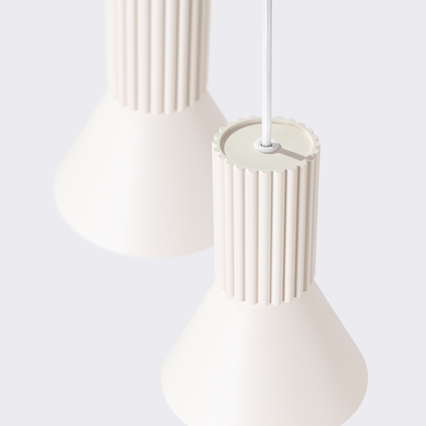 Kaabliga rippvalgusti ESTRIA 3xE14/10W/230V, läbimõõt 30 cm, kreemjas