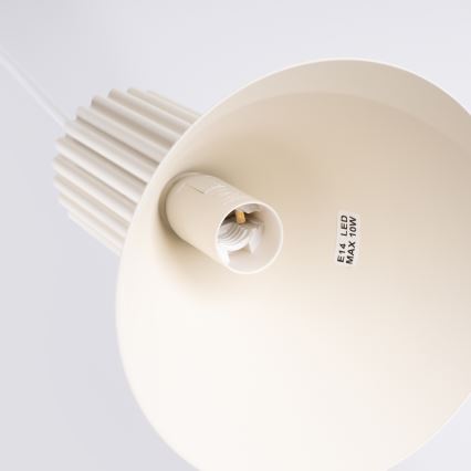Kaabliga rippvalgusti ESTRIA 3xE14/10W/230V, läbimõõt 30 cm, kreemjas