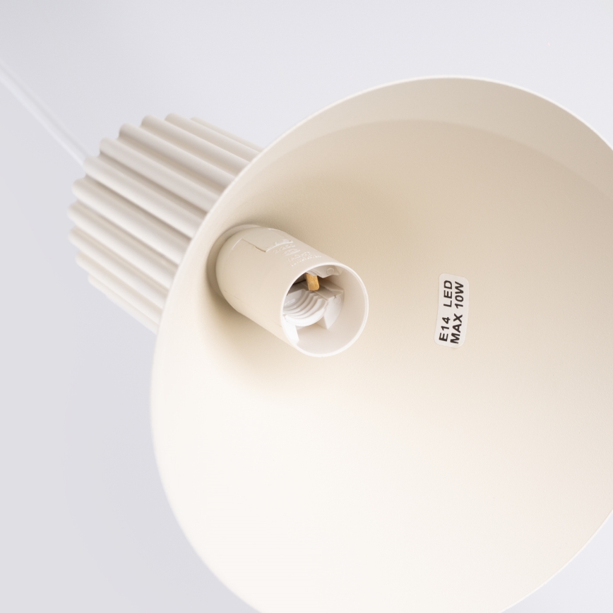 Kaabliga rippvalgusti ESTRIA 3xE14/10W/230V, läbimõõt 30 cm, kreemjas