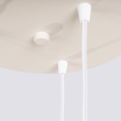 Kaabliga rippvalgusti ESTRIA 3xE14/10W/230V, läbimõõt 30 cm, kreemjas