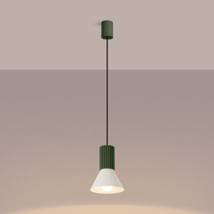 Rippvalgusti kaablil ESTRIA 1xE14/10W/230V, läbimõõt 14 cm, roheline