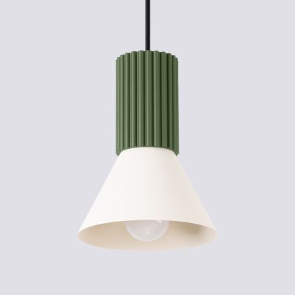 Rippvalgusti kaablil ESTRIA 1xE14/10W/230V, läbimõõt 14 cm, roheline