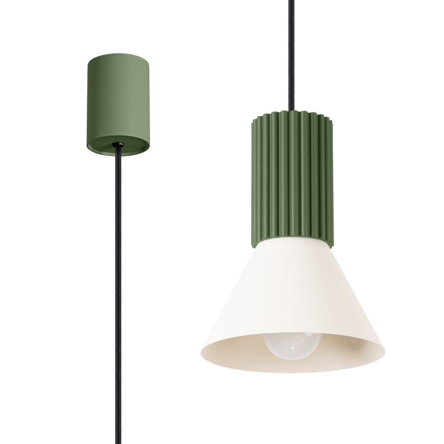 Rippvalgusti kaablil ESTRIA 1xE14/10W/230V, läbimõõt 14 cm, roheline