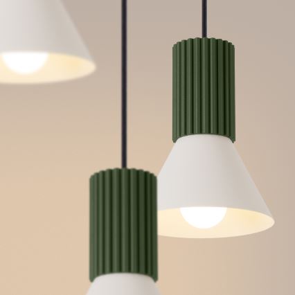 Ripplühter kaabliga ESTRIA 3xE14/10W/230V, läbimõõt 30 cm, roheline