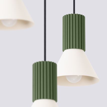 Ripplühter kaabliga ESTRIA 3xE14/10W/230V, läbimõõt 30 cm, roheline