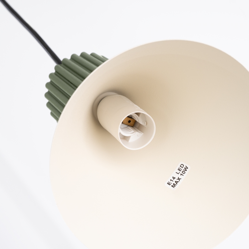 Ripplühter kaabliga ESTRIA 3xE14/10W/230V, läbimõõt 30 cm, roheline