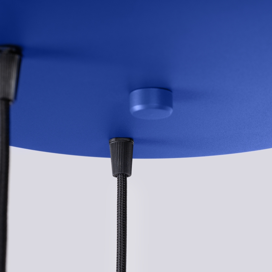 Kaabliga rippuv lühter ESTRIA 3xE14/10W/230V, läbimõõt 30 cm, sinine