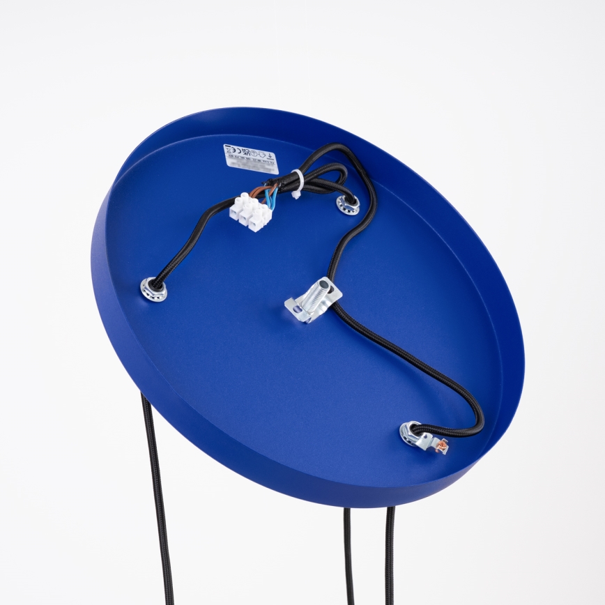 Kaabliga rippuv lühter ESTRIA 3xE14/10W/230V, läbimõõt 30 cm, sinine