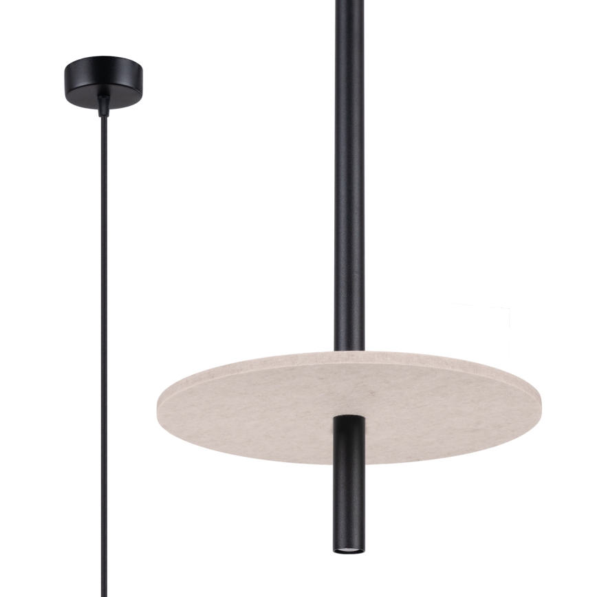 Rippvalgusti kaabliga FELTRO 1xG9/8W/230V must/kreem